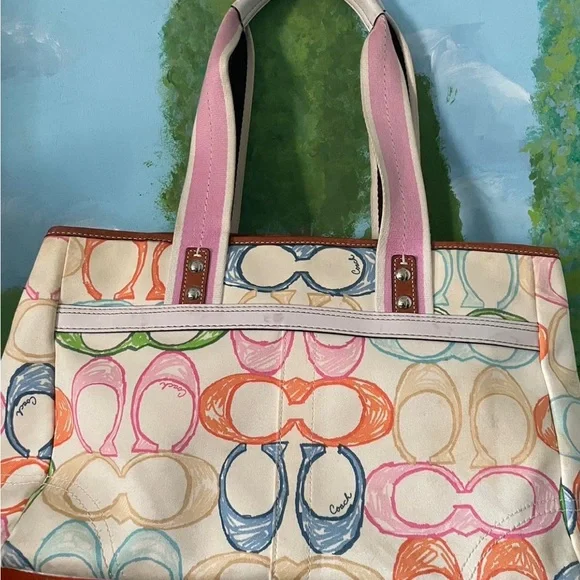 極美品 vintage coach old rainbow y2k がま口 極美品 vintage coach old rainbow y2k がま口